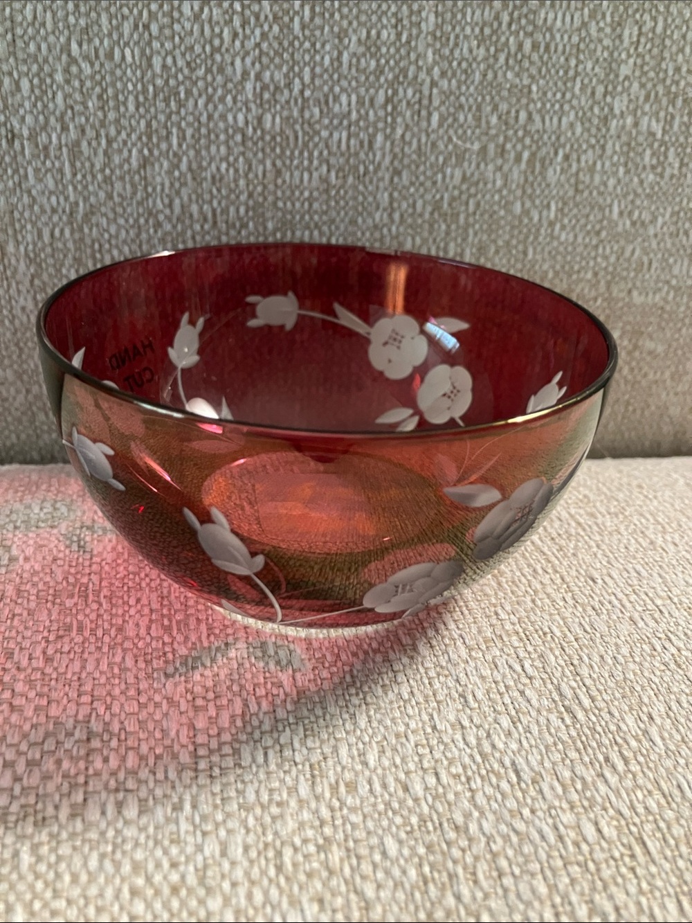 Royal Albert Red Glass giftware made in Slovakia.